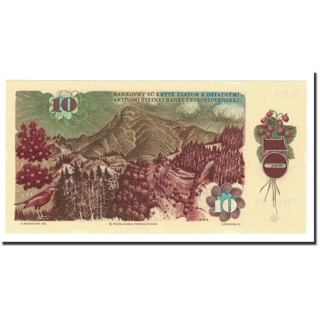 Banknote, Czechoslovakia, 10 Korun, 1986, KM:94, UNC(65-70)