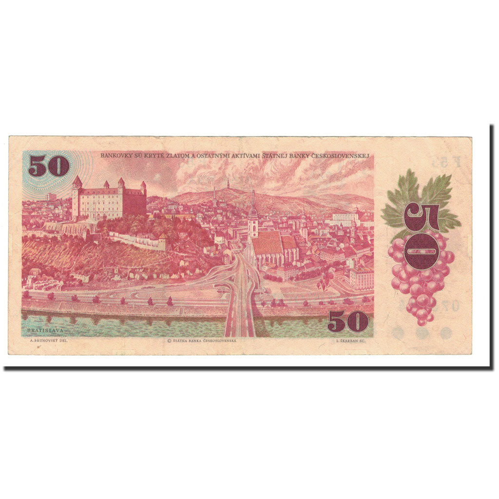 Billet, Tchécoslovaquie, 50 Korun, 1987, KM:96a, TTB
