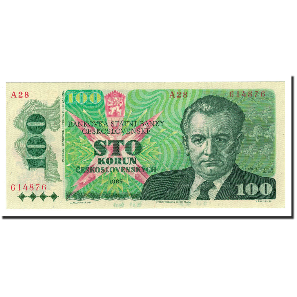Banknote, Czechoslovakia, 100 Korun, 1989, KM:97, UNC(65-70)