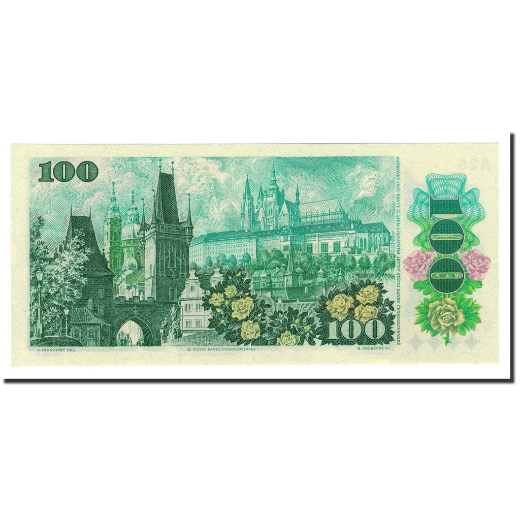 Banknote, Czechoslovakia, 100 Korun, 1989, KM:97, UNC(65-70)