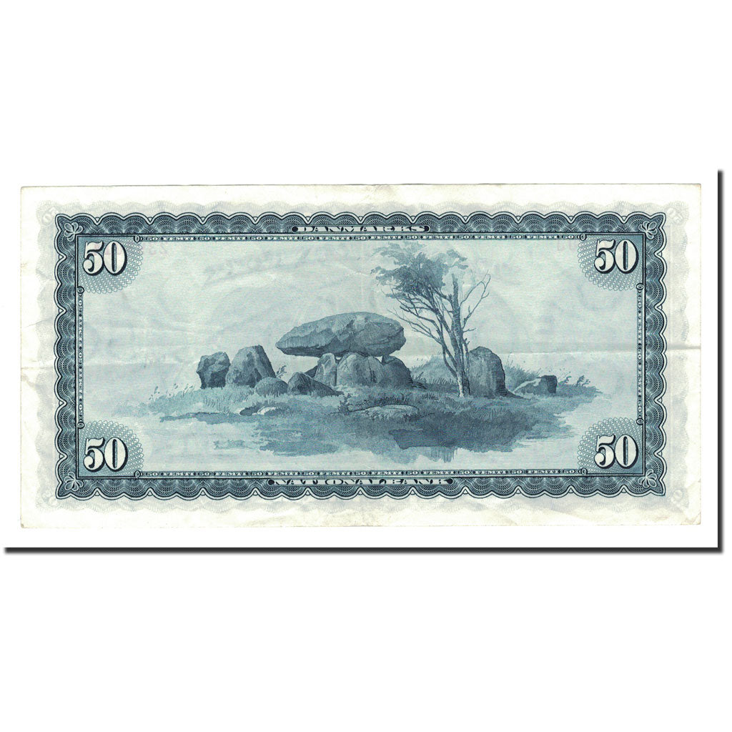 Banknote, Denmark, 50 Kroner, 1966, KM:45k, AU(50-53)