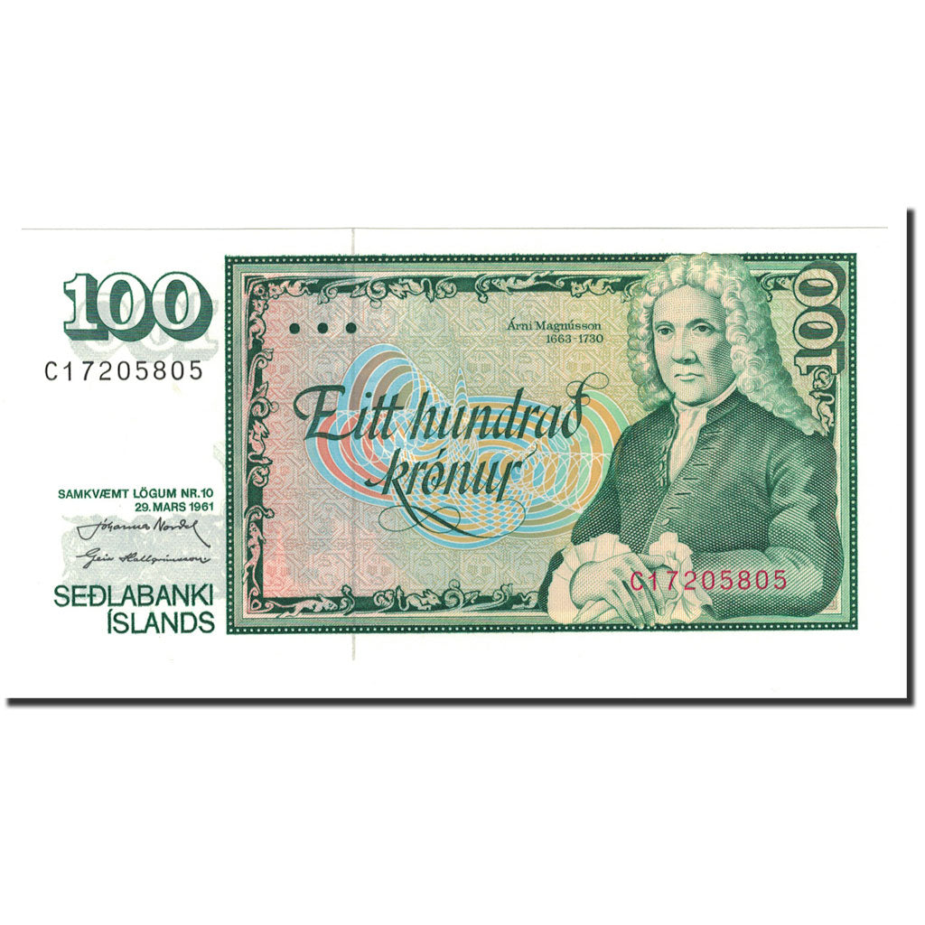 Banknote, Iceland, 100 Kronur, L.1961, 1981, KM:50a, UNC(65-70)
