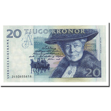 Geldschein, Schweden, 20 Kronor, 1992, KM:61a, UNZ