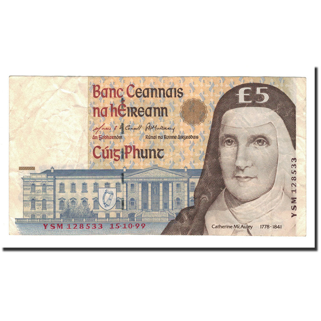 Banknote, Ireland - Republic, 5 Pounds, 1999, KM:75b, EF(40-45)