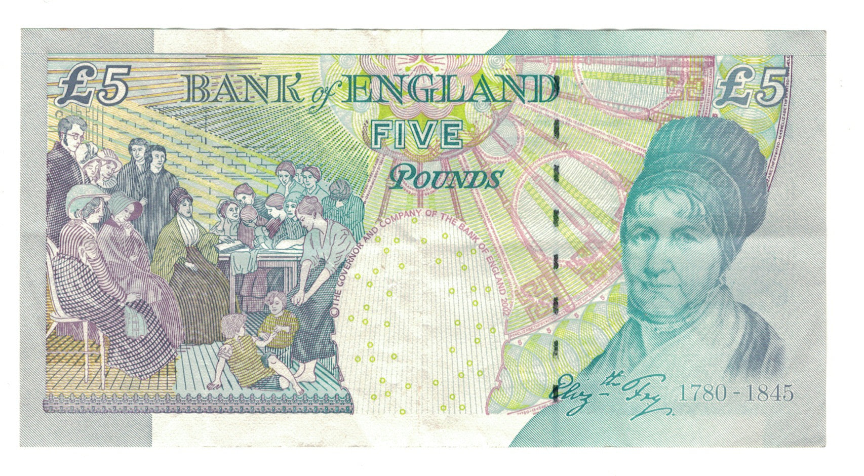Banknote, Great Britain, 5 Pounds, 2004, KM:391c, UNC(60-62)
