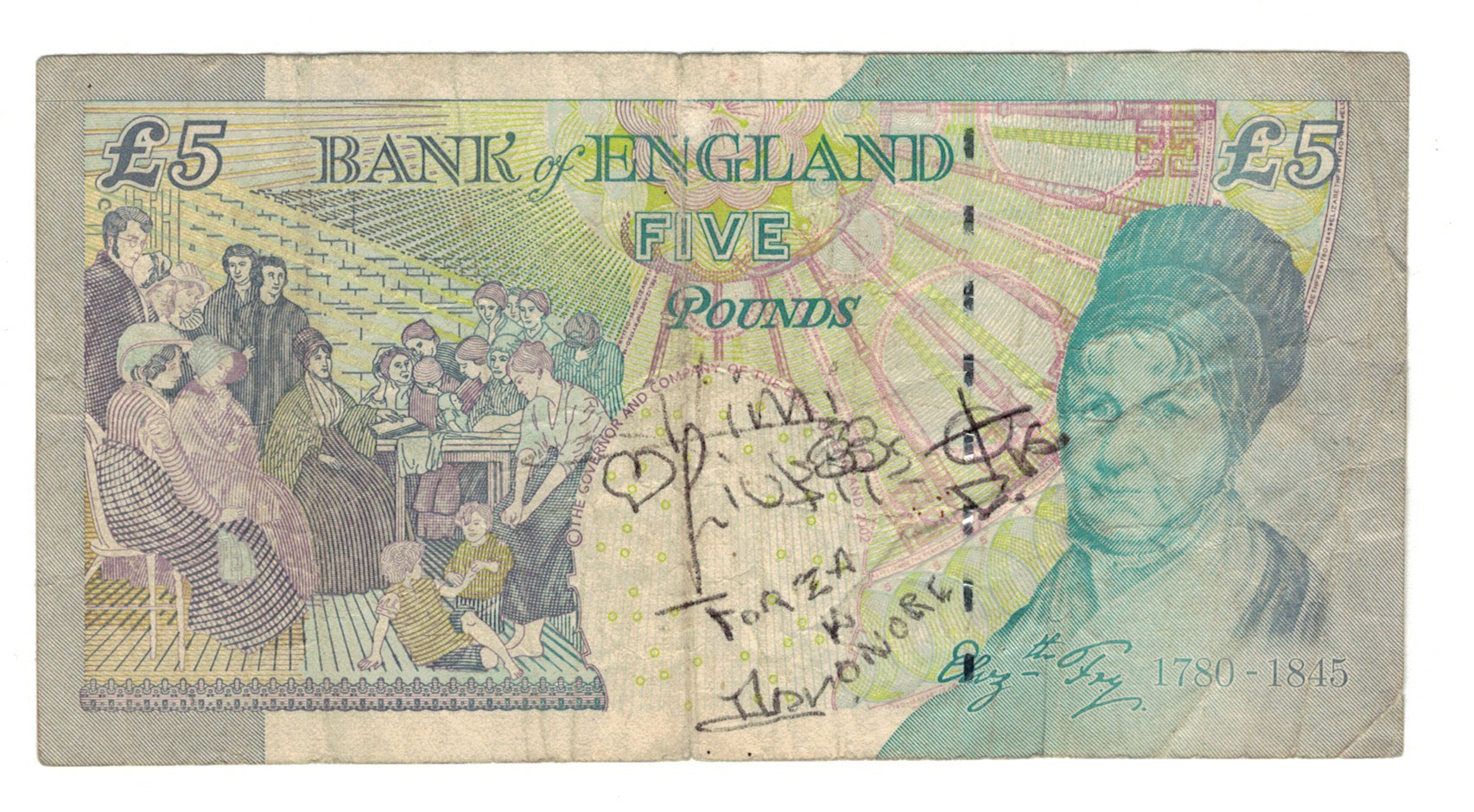 Banknote, Great Britain, 5 Pounds, 2004, KM:391c, F(12-15)