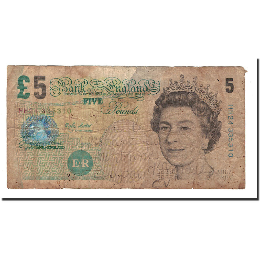 Banknote, Great Britain, 5 Pounds, 2002, KM:391a, VG(8-10)