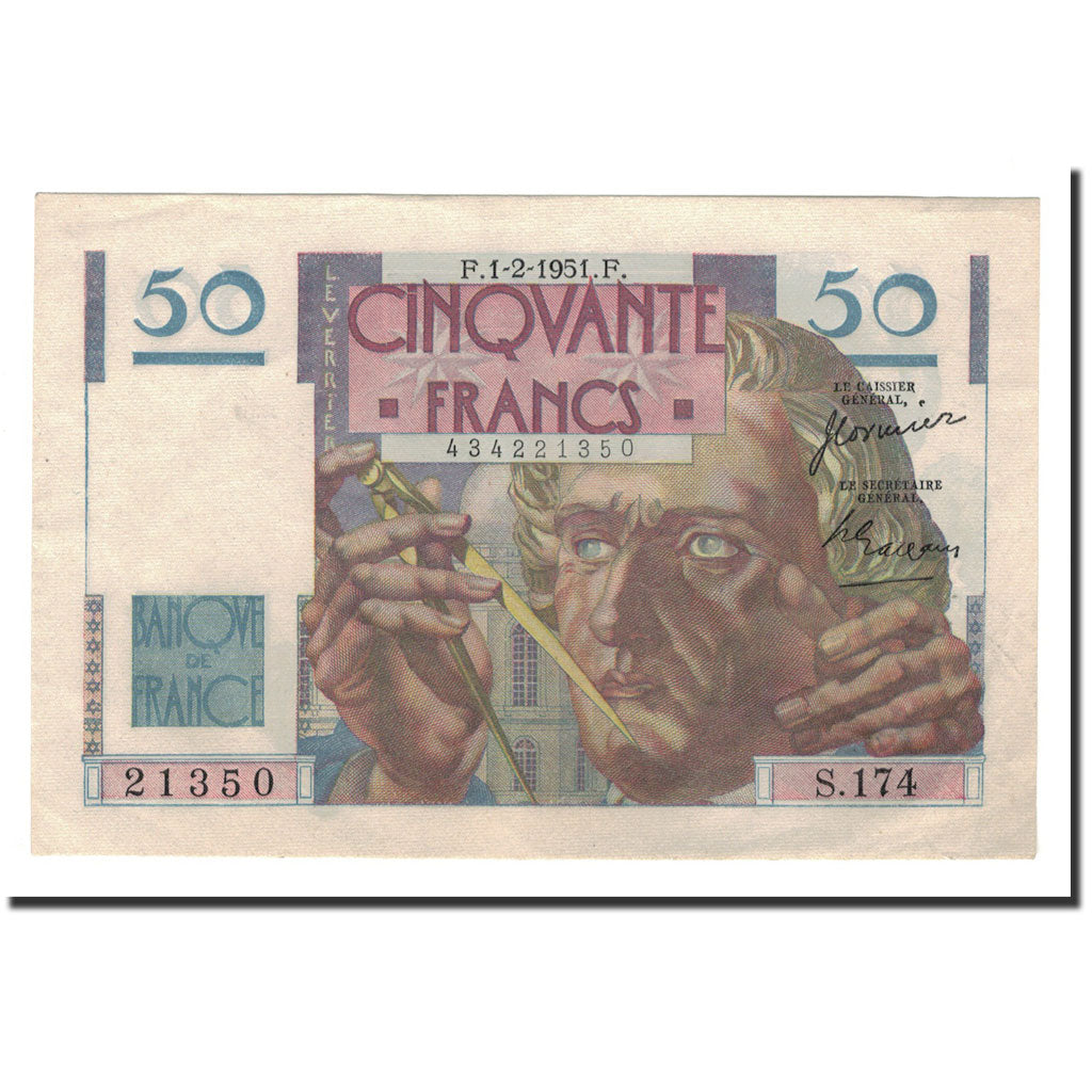 France, 50 Francs, 1951, 1951-02-01, TTB+, Fayette:20.17, KM:127c