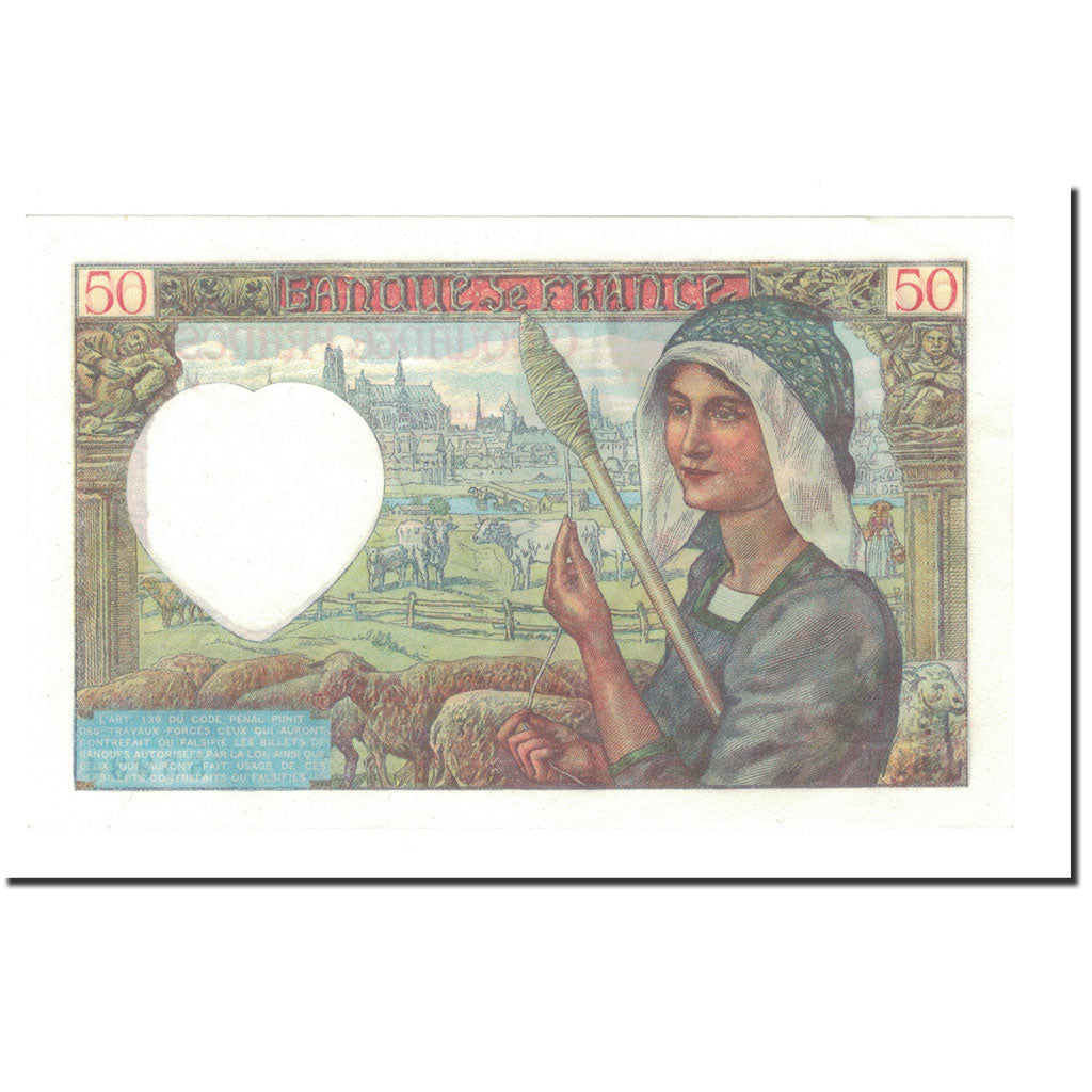 France, 50 Francs, 1942, 1942-05-15, UNC(63), Fayette:19.20, KM:93