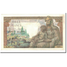 Francja, 1000 Francs, 1942, 1942-05-28, EF(40-45), Fayette:40.1, KM:102