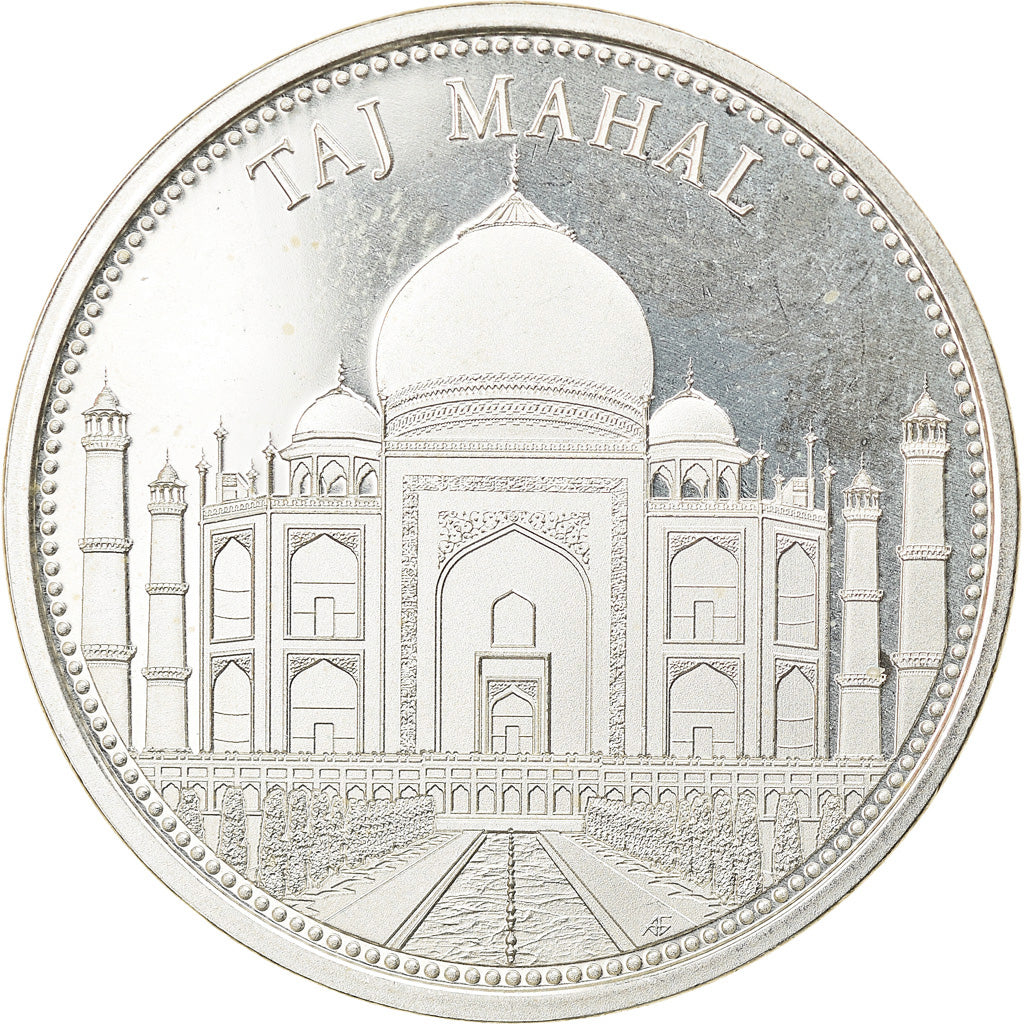 France, Medal, Merveilles du monde, Taj Mahal, Arts & Culture, MS(64), Silver