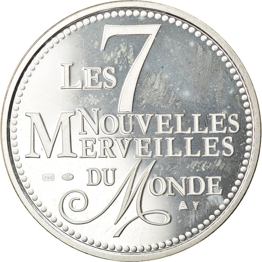 France, Medal, Merveilles du monde, Taj Mahal, Arts & Culture, MS(64), Silver