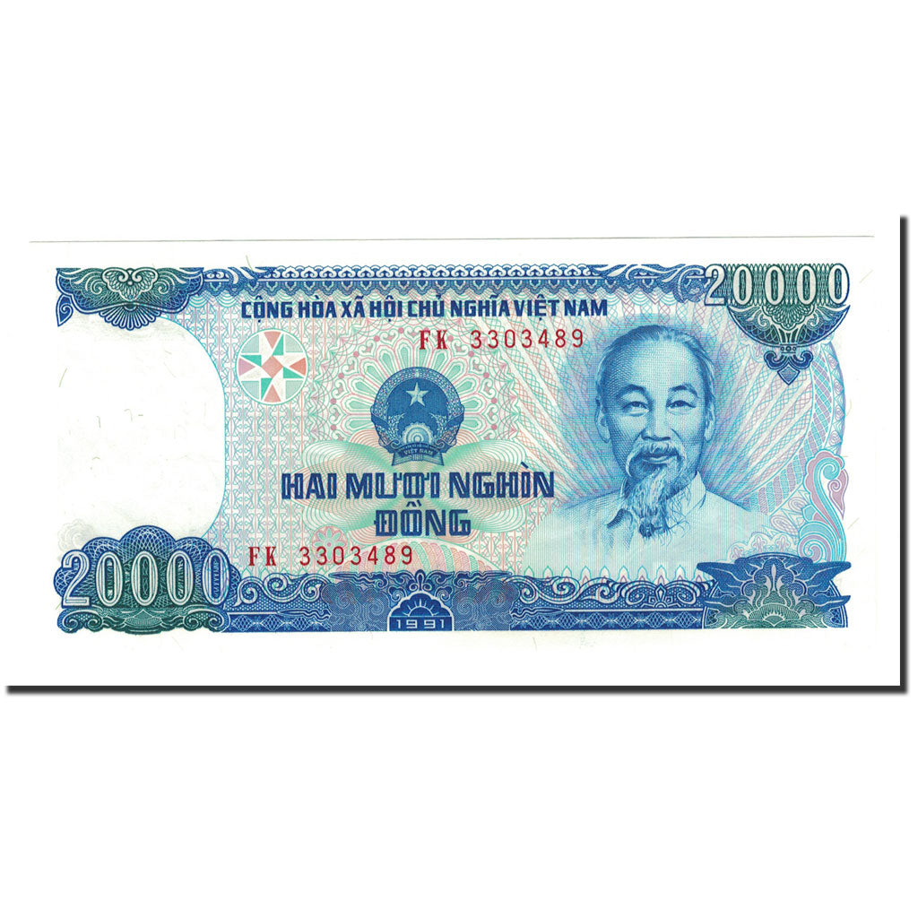 Geldschein, Vietnam, 20,000 D<ox>ng, 1991, 1993, KM:110a, UNZ-