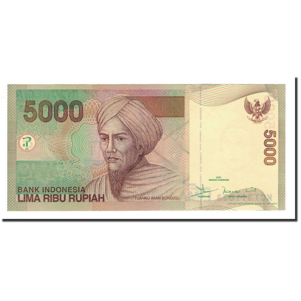 Banconote, Indonesia, 5000 Rupiah, 2001, 2001-2007, KM:142g, FDS