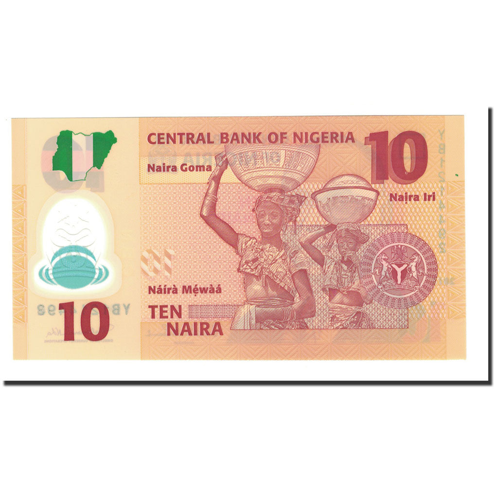 Billete, 10 Naira, 2009, Nigeria, 2011, KM:39c, UNC