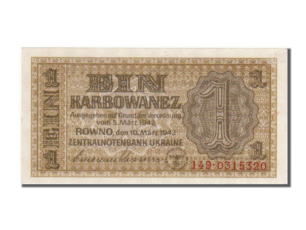 Ukraine, 1 Karbowanez, 1942, 1942-03-10, 
