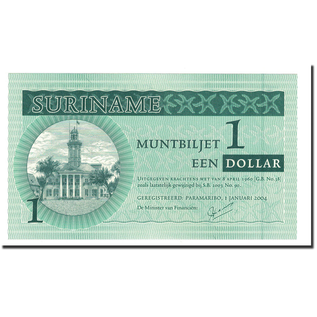 Banknote, Surinam, 1 Dollar, 2004, 2004-01-01, KM:155, UNC(65-70)