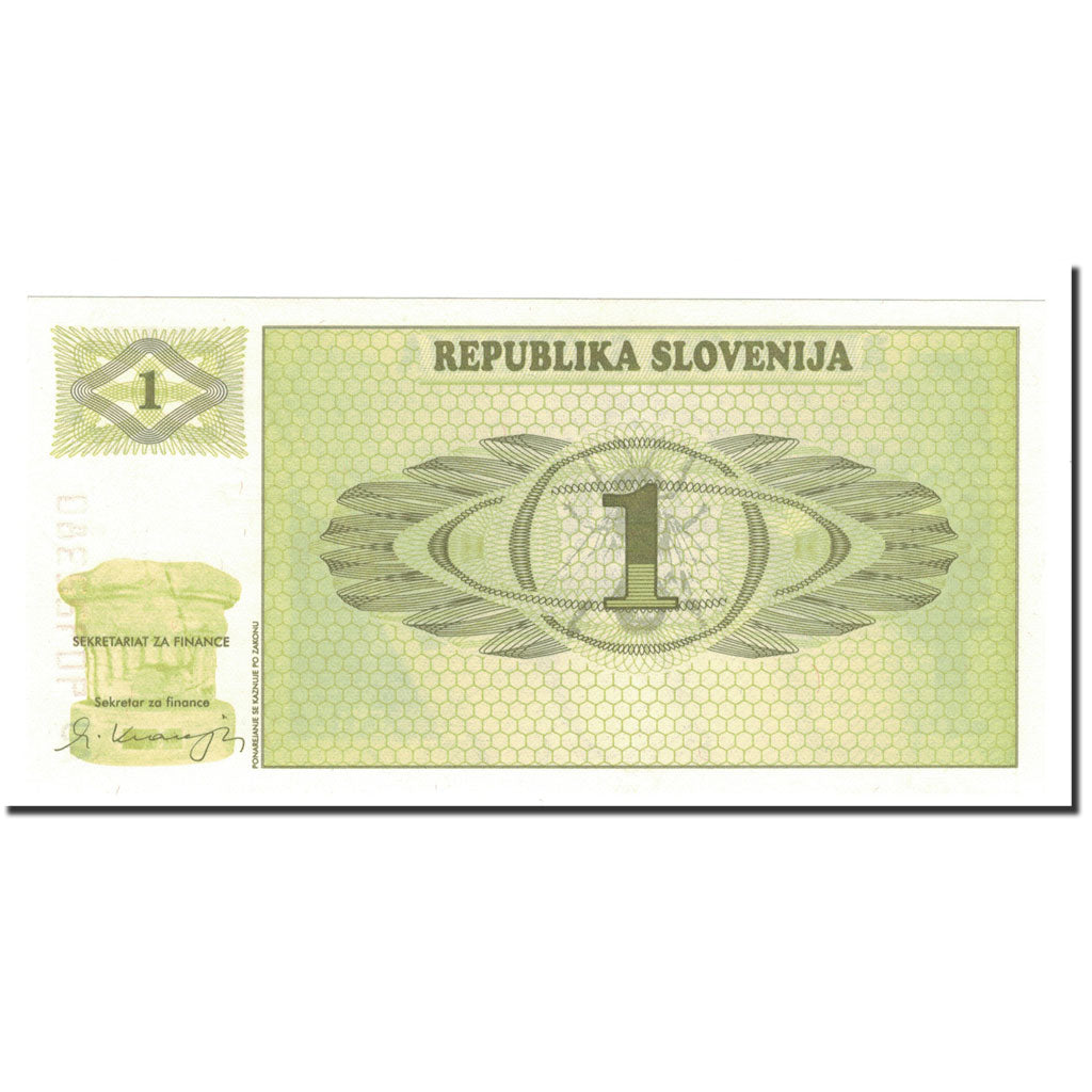 Billet, Slovénie, 1 (Tolar), (19)90, KM:1a, SPL+
