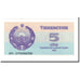 Banconote, Uzbekistan, 5 Sum, 1992 (1993), KM:63a, SPL+