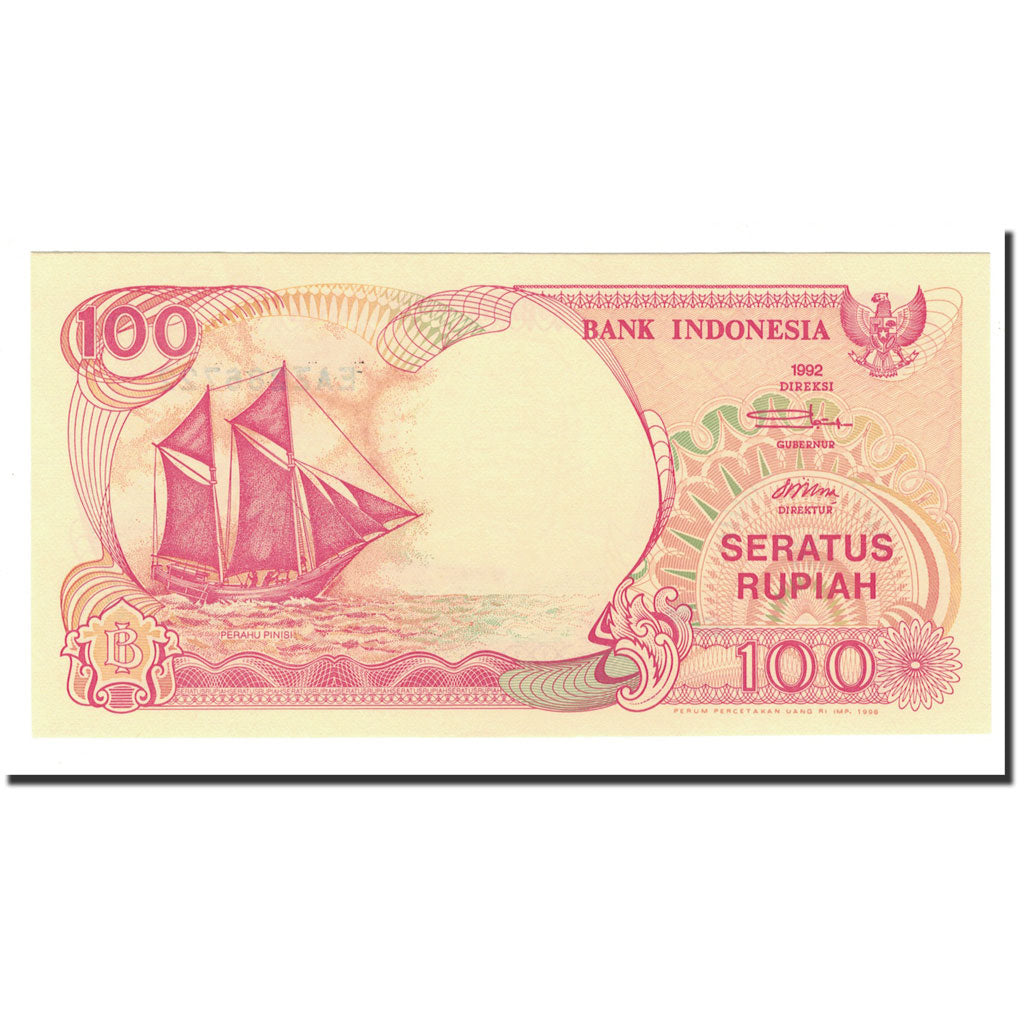 Banconote, Indonesia, 100 Rupiah, 1992-2000, 1992-1996, KM:127e, SPL+