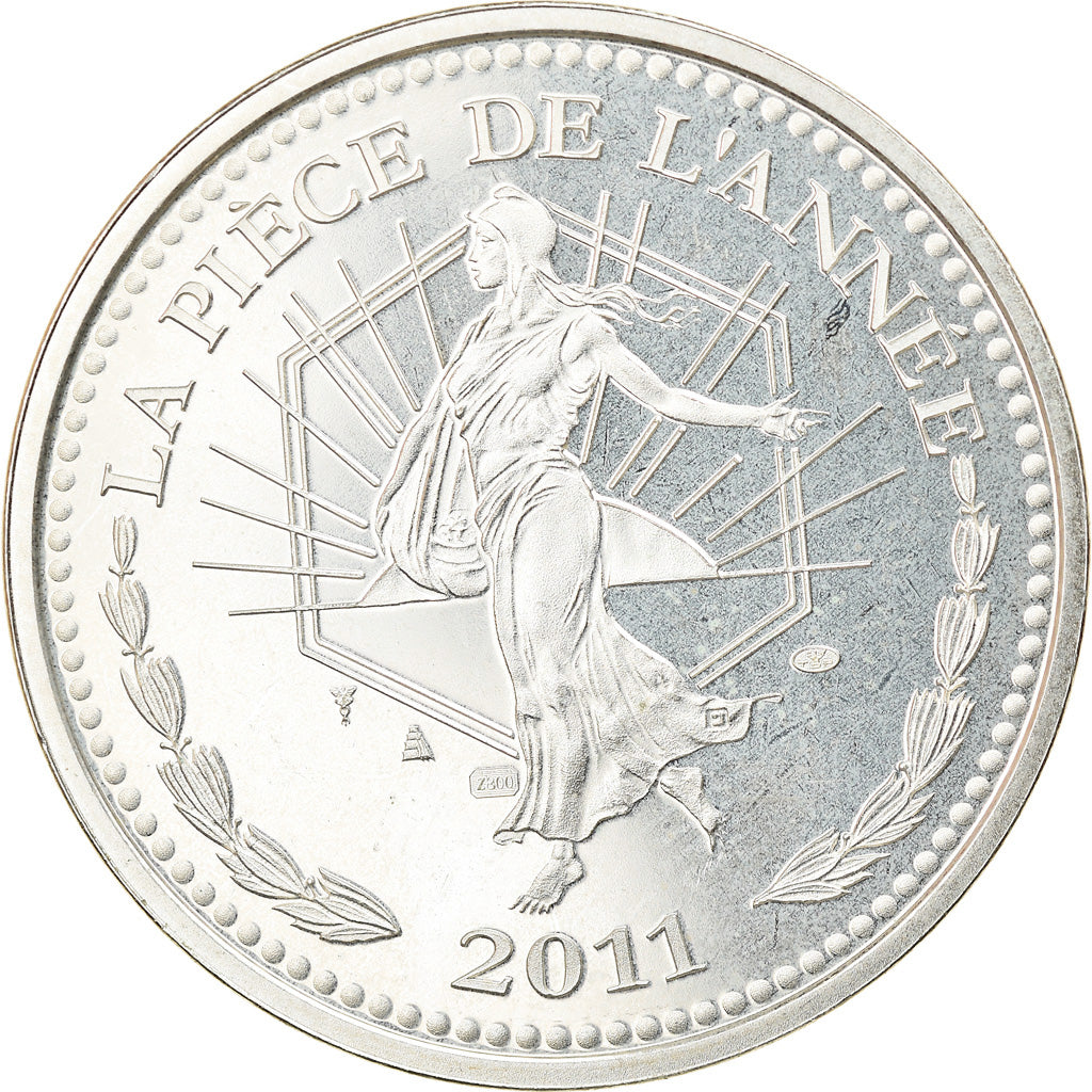 France, Medal, Semeuse, La Pièce de l'Année, Politics, Society, War, MS(63)