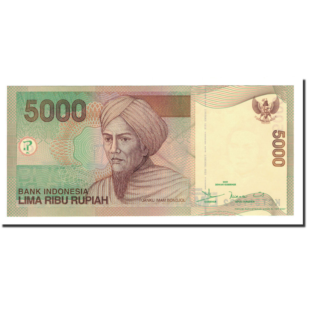 Biljet, Indonesië, 5000 Rupiah, 2001, 2001-2007, KM:142g, NIEUW