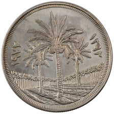 Moneda, Iraq, Dinar, 1972, EBC+, Plata, KM:137