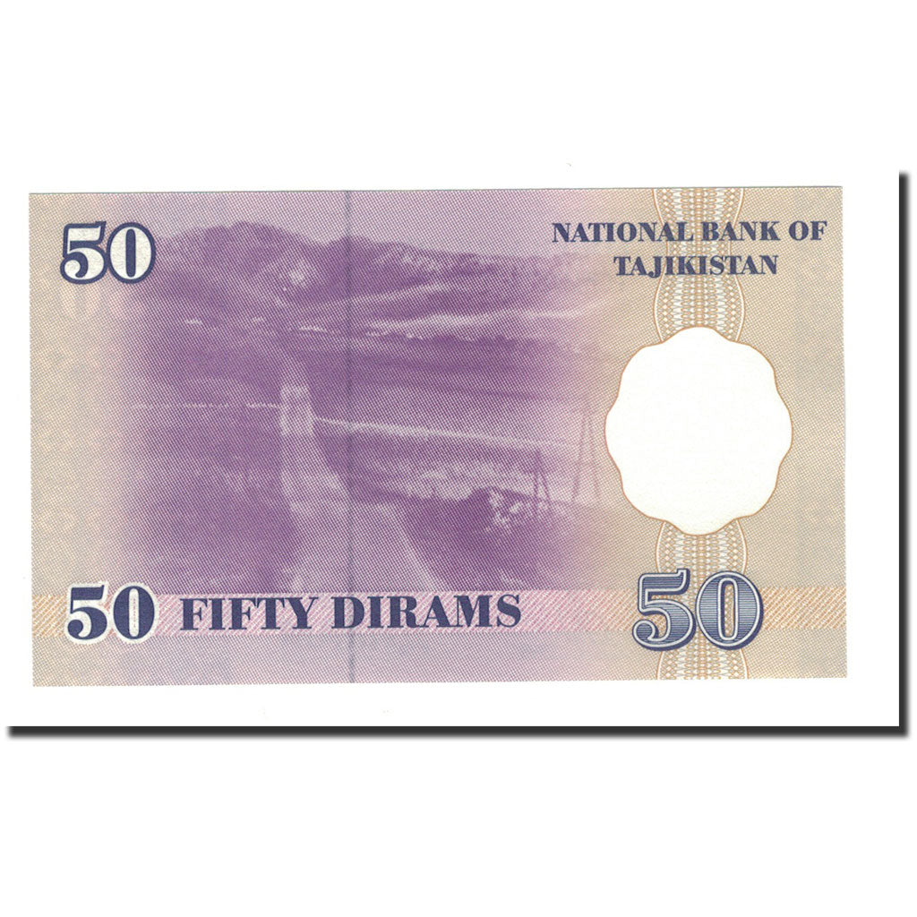 Banknot, Tadżykistan, 50 Diram, 1999 (2000), KM:13a, UNC(65-70)