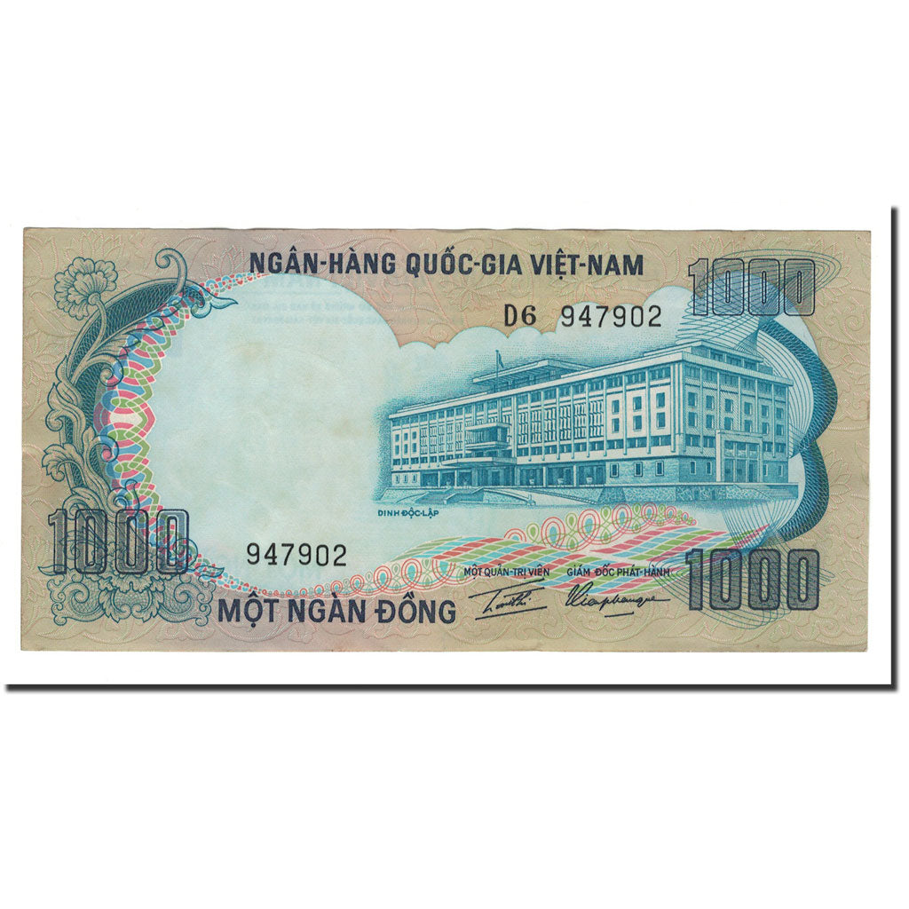 Banknot, Południowy Wiet Nam, 1000 D<ox>ng, 1972, Undated, KM:34a, UNC(63)
