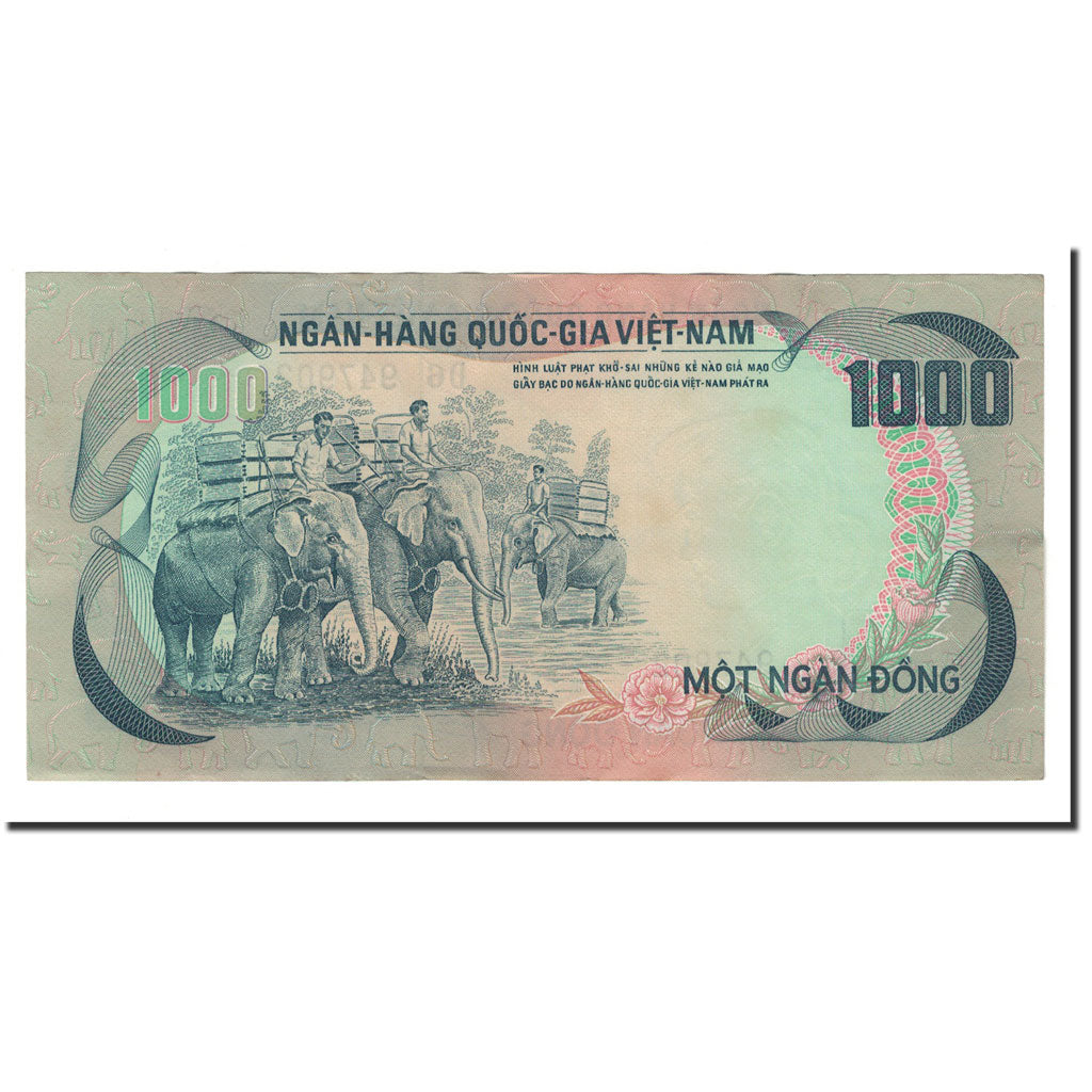 Banknot, Południowy Wiet Nam, 1000 D<ox>ng, 1972, Undated, KM:34a, UNC(63)