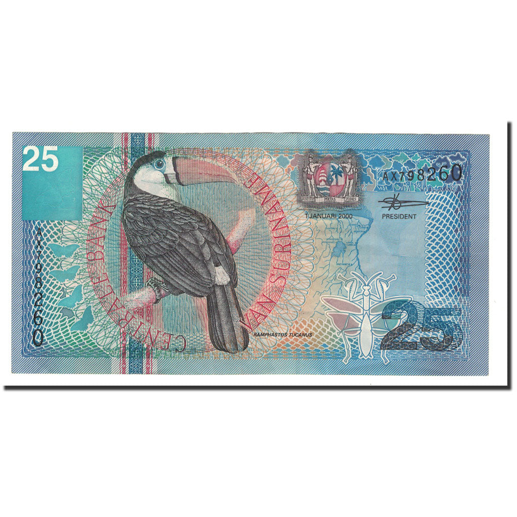 Banknote, Surinam, 25 Gulden, 2000, 2000-01-01, KM:148, EF(40-45)