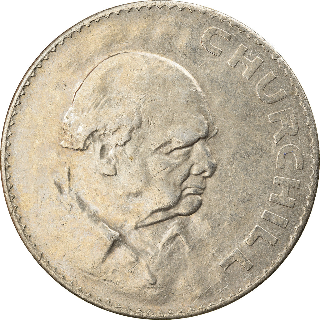 Coin, Great Britain, Elizabeth II, Crown, 1965, AU(50-53), Copper-nickel, KM:910