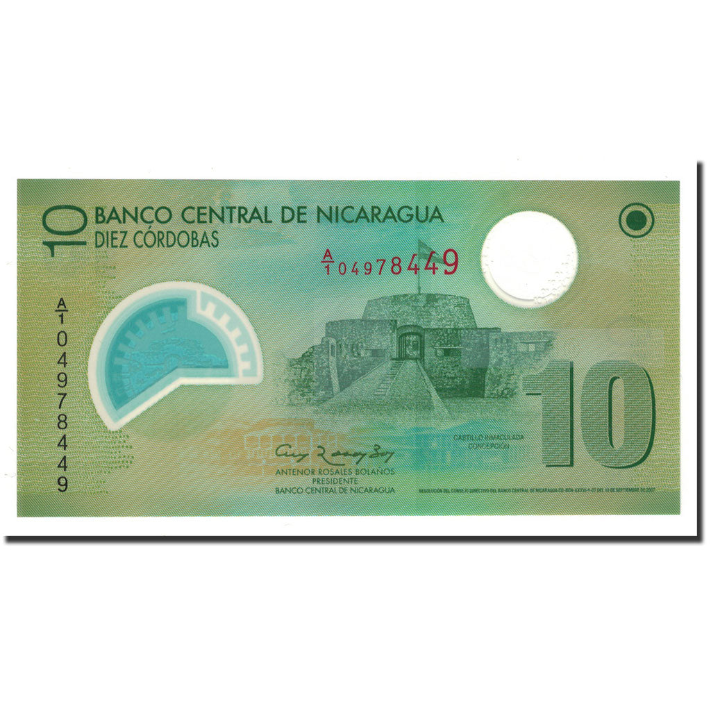 Biljet, Nicaragua, 10 Cordobas, 2012, KM:201, NIEUW
