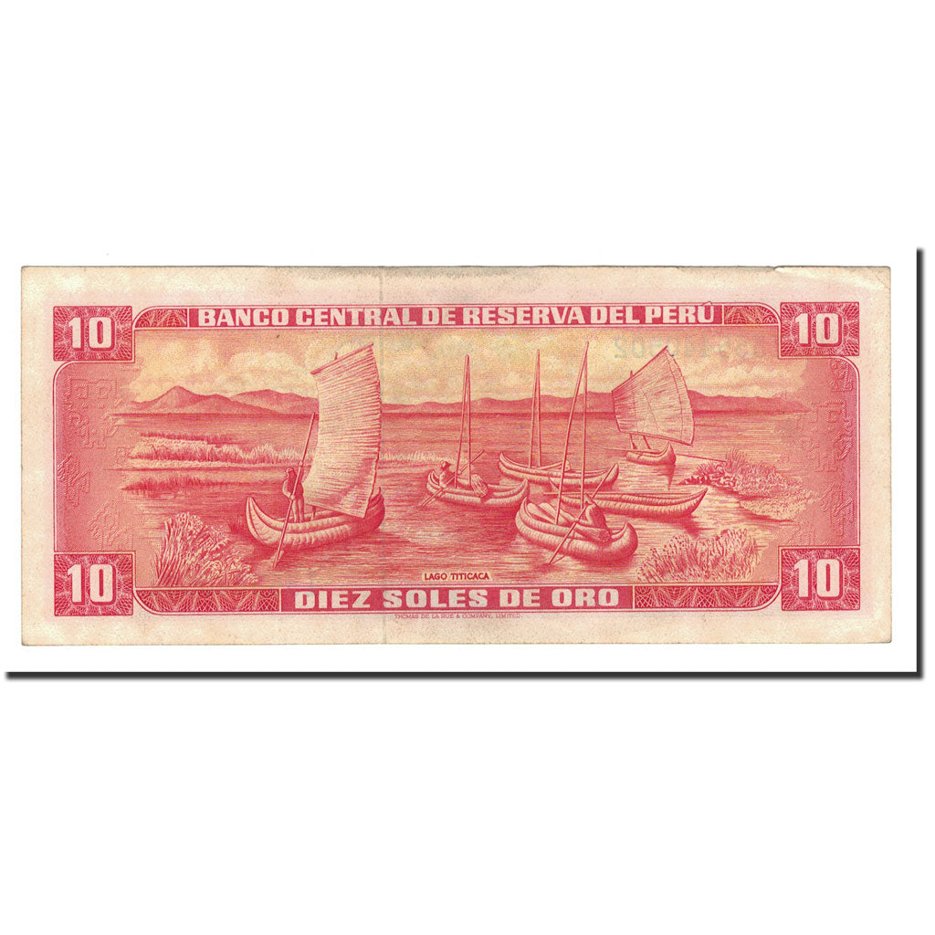 Banknote, Peru, 10 Soles De Oro, 1969-1974, 1973-05-24, KM:100c, EF(40-45)
