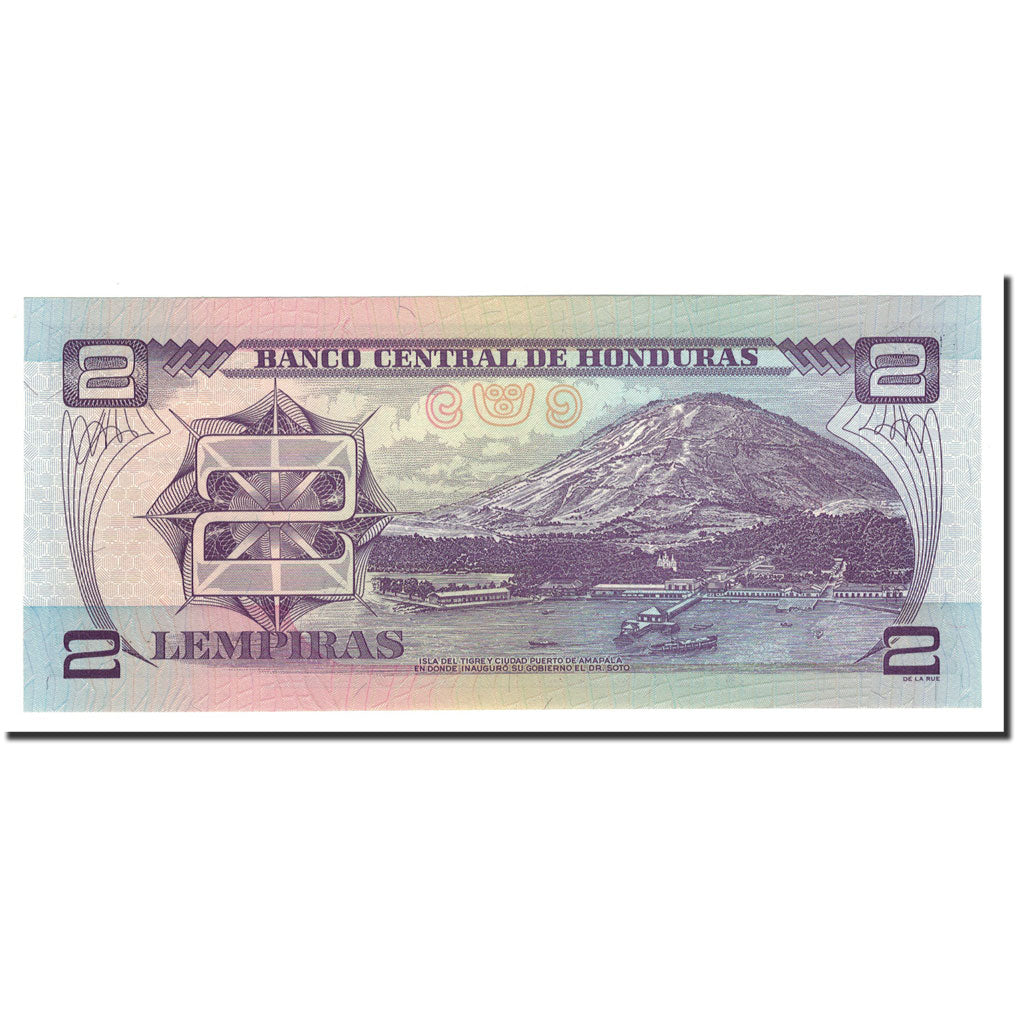 Banknote, Honduras, 2 Lempiras, 1997, 1997-09-18, KM:80, UNC(65-70)