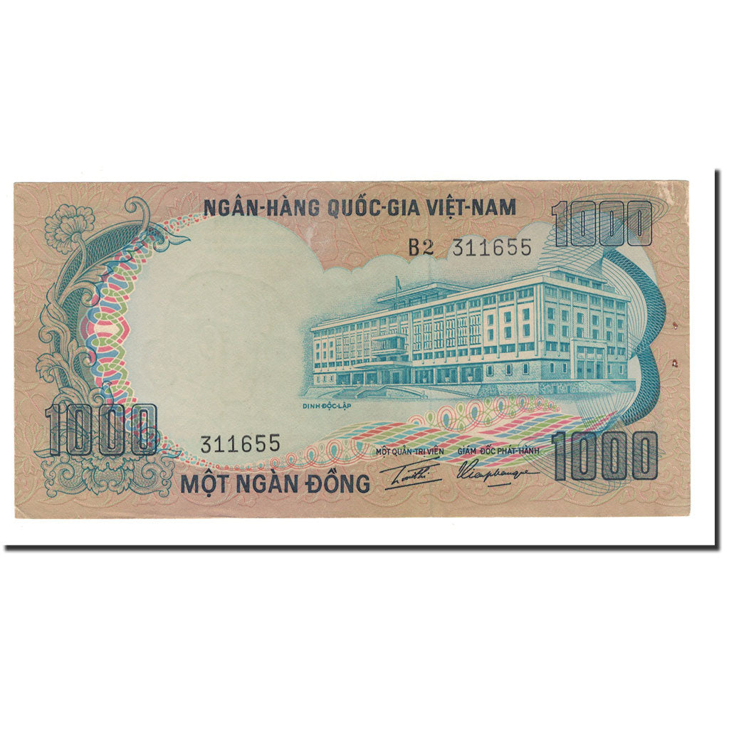 Banknote, South Viet Nam, 1000 D<ox>ng, 1972, KM:34a, AU(55-58)