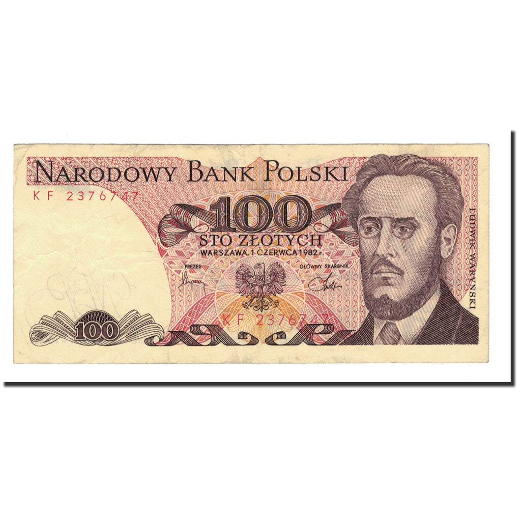 Banknote, Poland, 100 Zlotych, 1975-1988, 1982-06-01, KM:143d, EF(40-45)