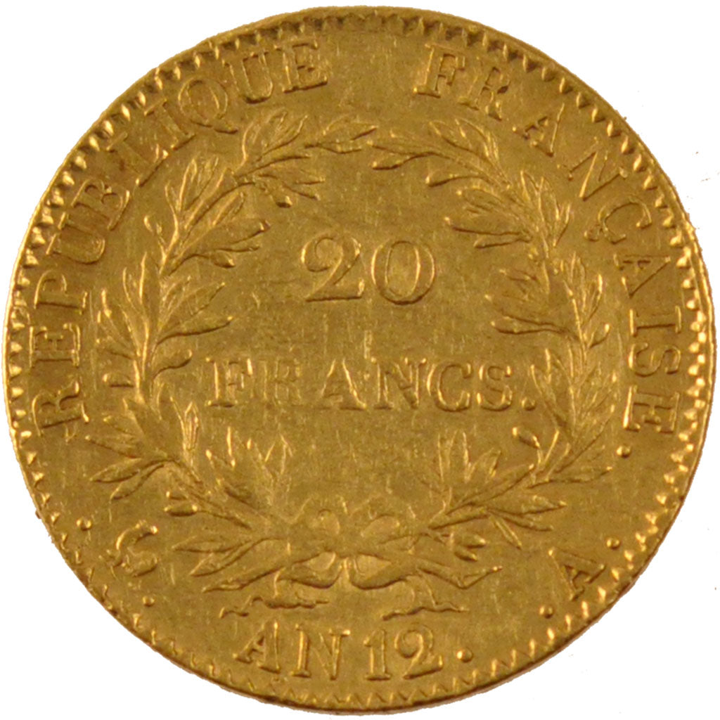 Francia, Napoléon I, 20 Francs, 1803, Paris, BB+, Oro, Gadoury:1020