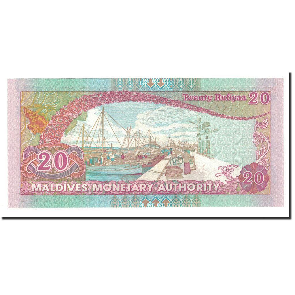 Billet, Maldives, 20 Rufiyaa, 2000, KM:20a, NEUF