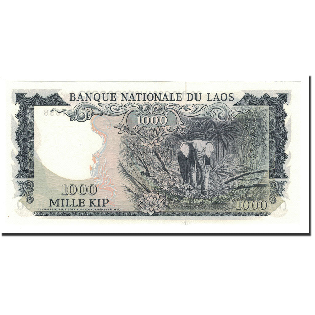 Banconote, Laos, 1000 Kip, KM:18a, FDS
