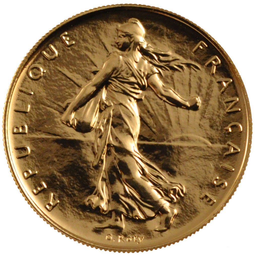 FRANCE, Semeuse, 1 Franc, 2001, MS(63), Gold, 24, Gadoury #474a, 8.00