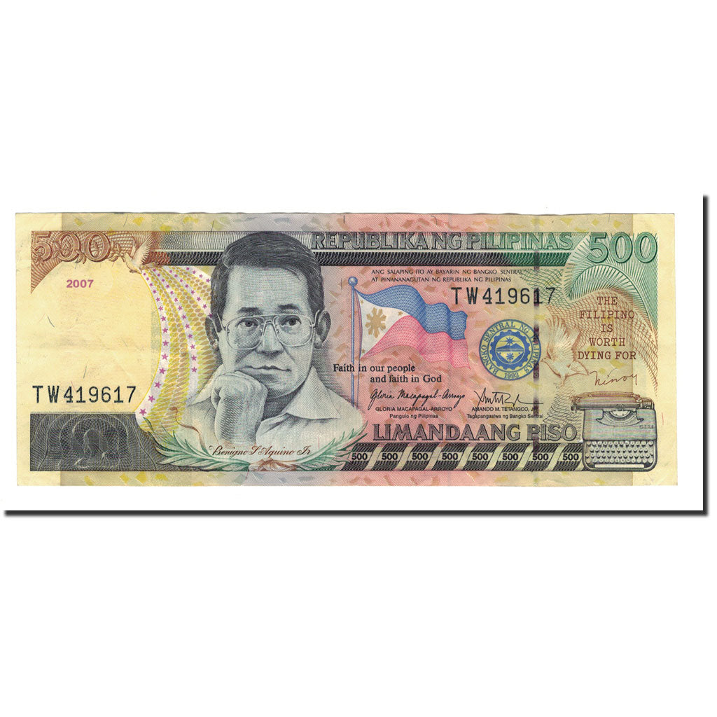 Geldschein, Philippinen, 500 Piso, 2001, 2007, KM:196b, SS