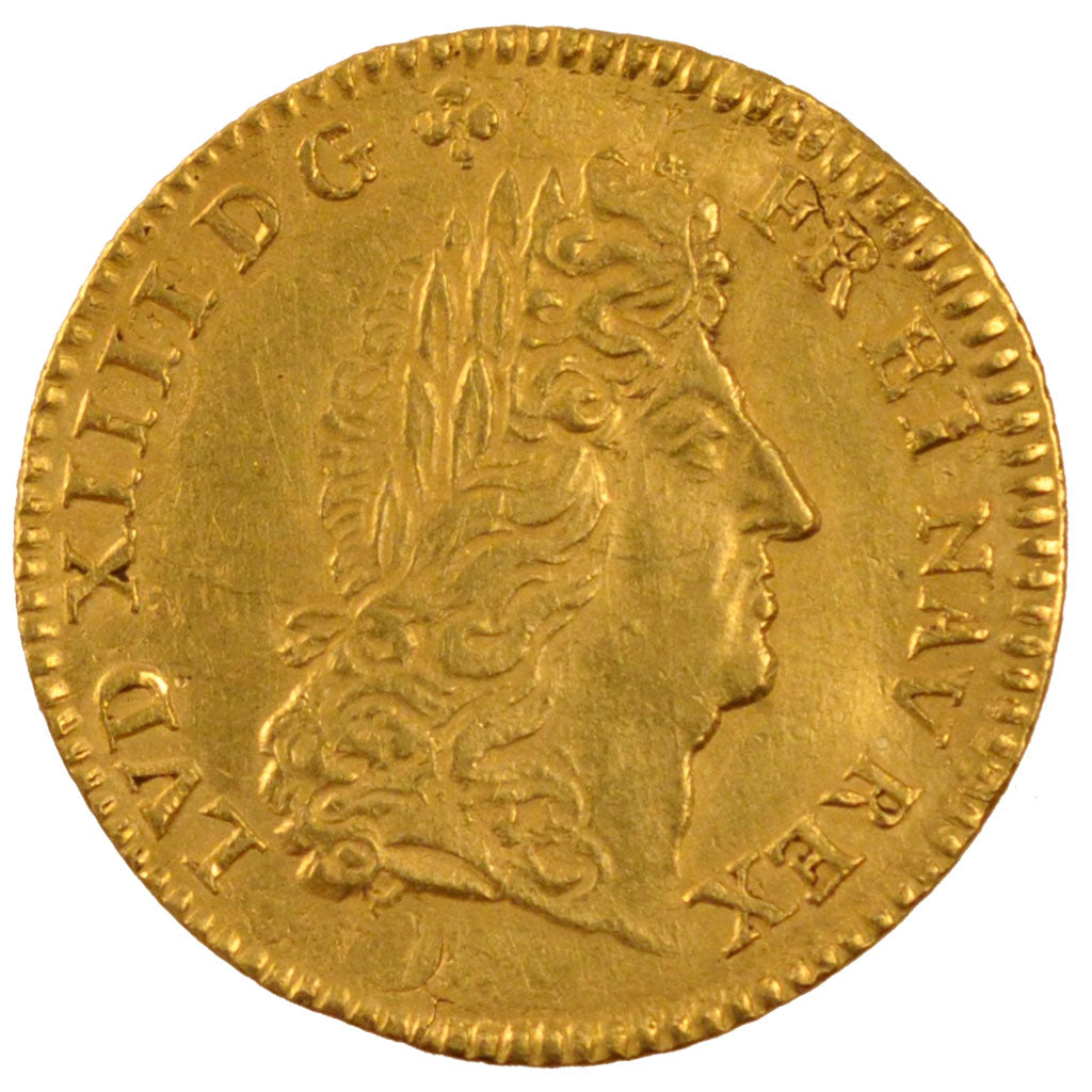 FRANCE, Louis d'or à l'écu, Louis D'or, 1690, Reims, KM #278.15, AU(50-53), Gold
