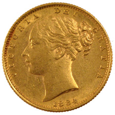 AUSTRALIA, Sovereign, 1884, Sydney, KM #6, MS(60-62), Gold, 7.99
