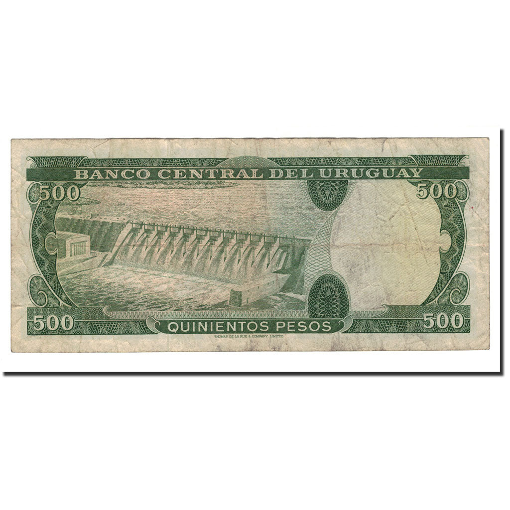 Banknote, Uruguay, 500 Pesos, 1967, KM:48a, VG(8-10)