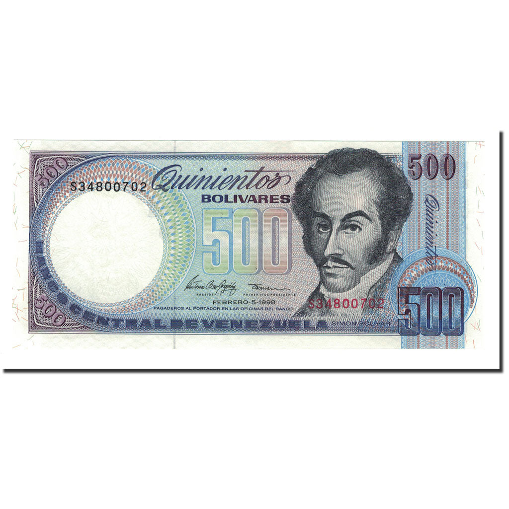 Billet, Venezuela, 500 Bolivares, 1981-1998, 1998-02-05, KM:67f, NEUF
