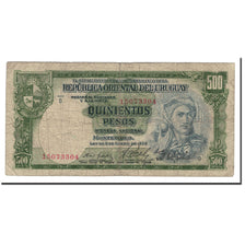 Banknote, Uruguay, 500 Pesos, L.1939, KM:44b, VG(8-10)
