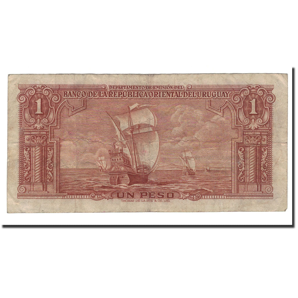 Banknote, Uruguay, 1 Peso, L.1939, KM:35a, F(12-15)
