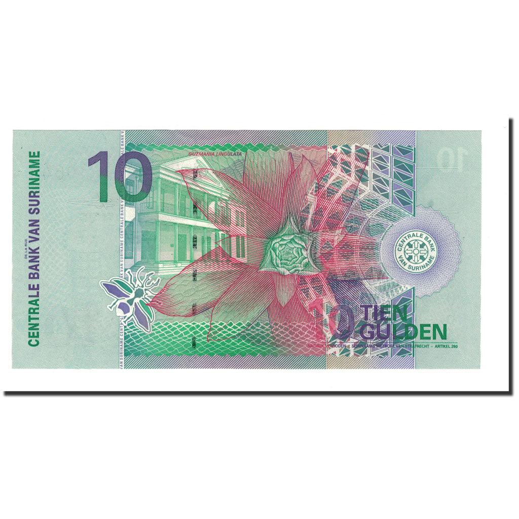 Geldschein, Surinam, 10 Gulden, 2000, 2000-01-01, KM:147, UNZ-