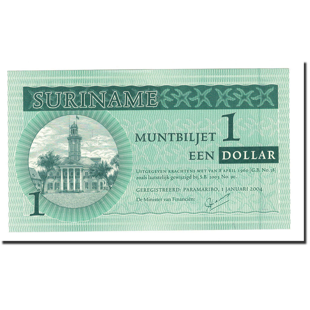 Geldschein, Surinam, 1 Dollar, 2004, 2004-01-01, KM:155, UNZ-